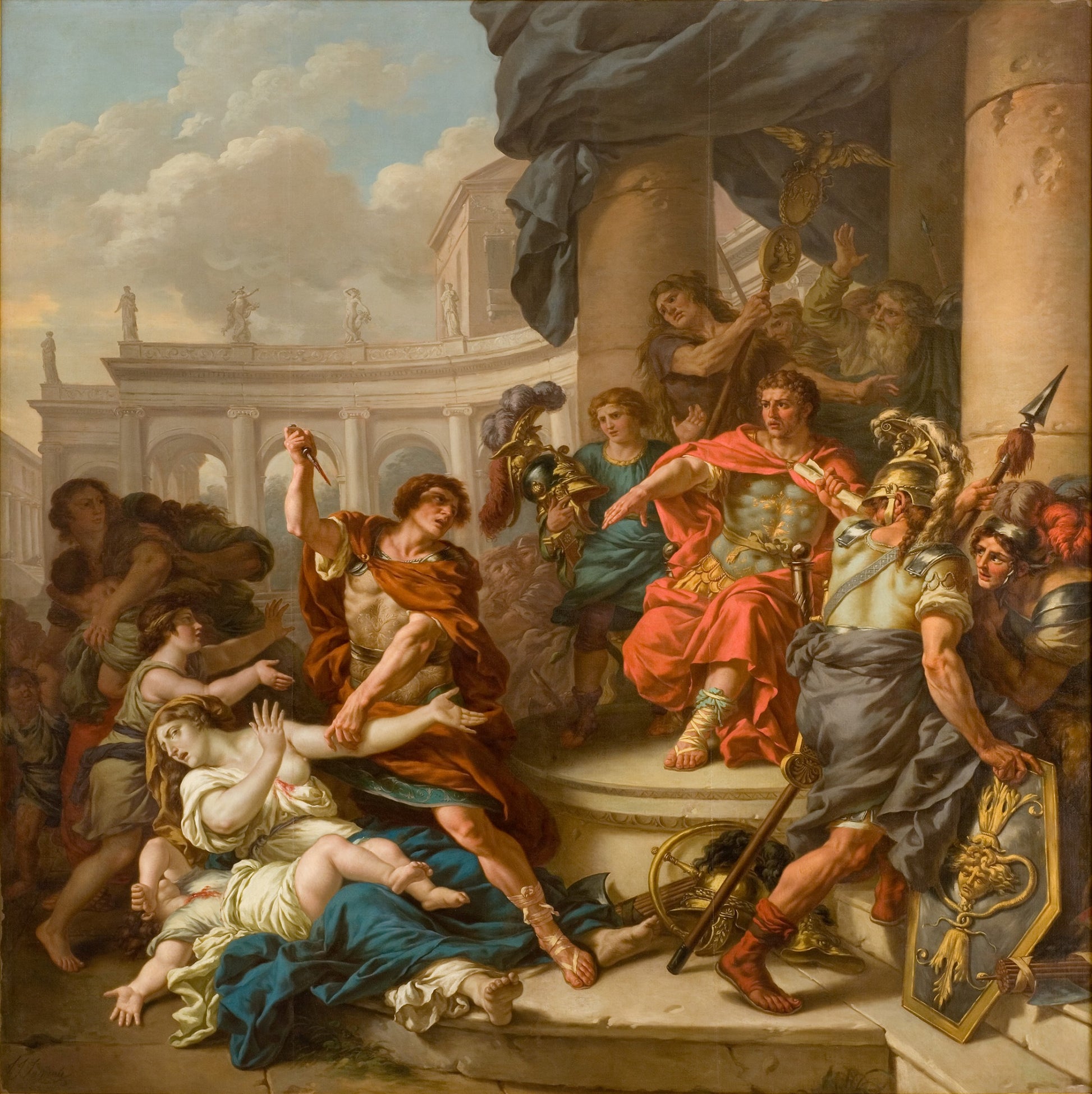 Firmness of Jubellius Taurea, vintage artwork by Jean-Jacques Lagrenee, 12x8" (A4) Poster