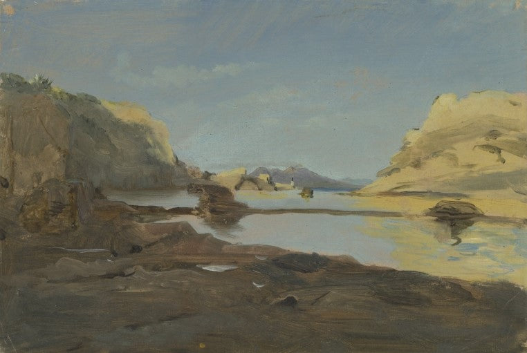 Bay at Bajae (study), vintage artwork by Carl Blechen, A3 (16x12") Poster Print