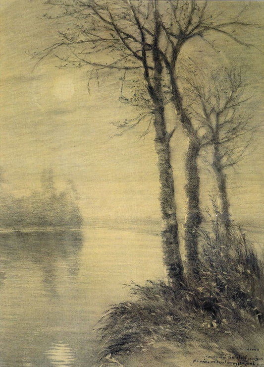 An Autumn Twilight, vintage artwork by František Kaván, 12x8" (A4) Poster