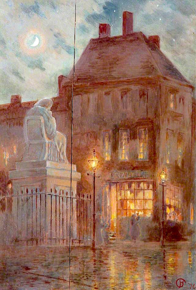 Lichfield, Staffordshire, Dr Johnson's Birthplace, vintage artwork by Harry Goodwin, 12x8" (A4) Poster