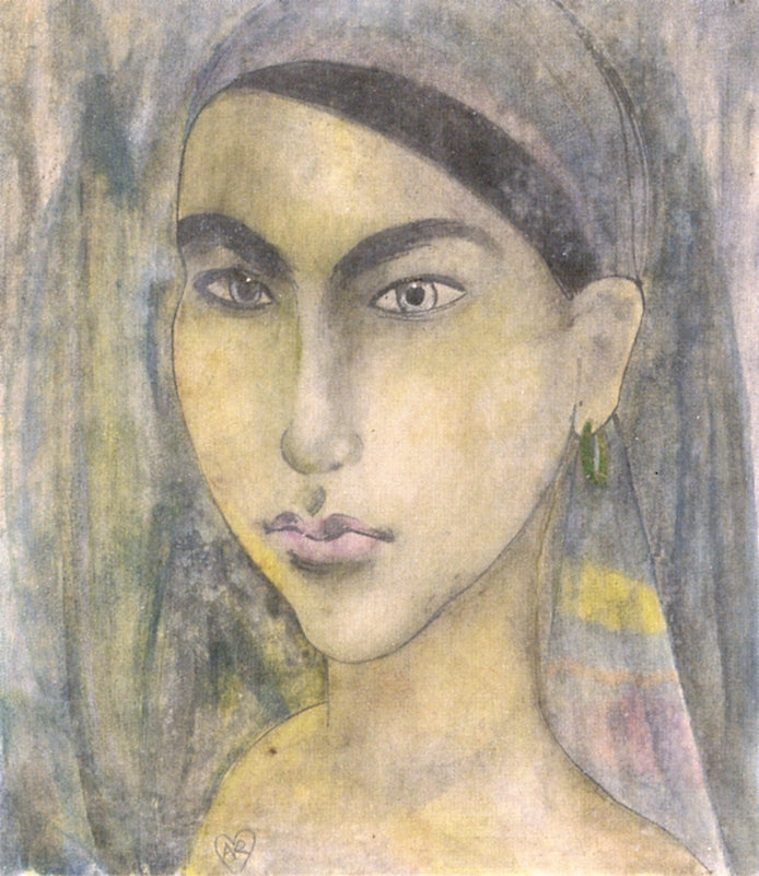 Girl from Calabria, vintage artwork by Anita Ree, 12x8" (A4) Poster