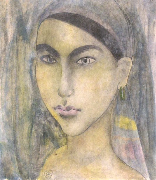 Girl from Calabria, vintage artwork by Anita Ree, 12x8" (A4) Poster