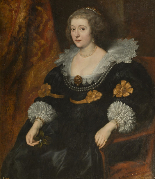 Amalia de Solms-Braunfels, vintage artwork by Anthony van Dyck, 12x8" (A4) Poster