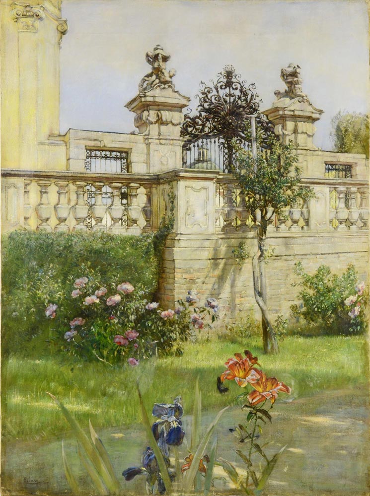 Motif from Belvedere, vintage artwork by Rudolf Ribarz, 12x8" (A4) Poster