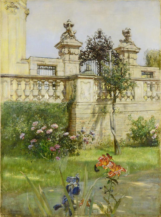 Motif from Belvedere, vintage artwork by Rudolf Ribarz, 12x8" (A4) Poster