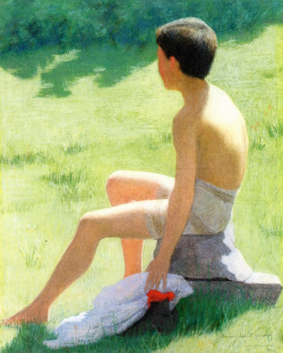 Back View of a Boy by Hans Emmenegger,A3(16x12")Poster