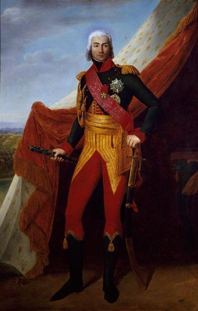 Portrait of Marshal Jean-Baptiste Bessières, Duke d'Istries, vintage artwork by Henri-François Riesener, 12x8" (A4) Poster