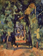 Allee du Bois Bourillon Chantilly (The Alley at Chantilly), vintage artwork by Paul Cezanne, 12x8" (A4) Poster