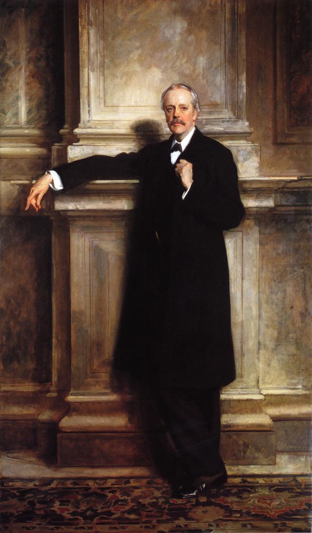 Arthur James Balfor, vintage artwork by John Singer Sargent, 12x8" (A4) Poster