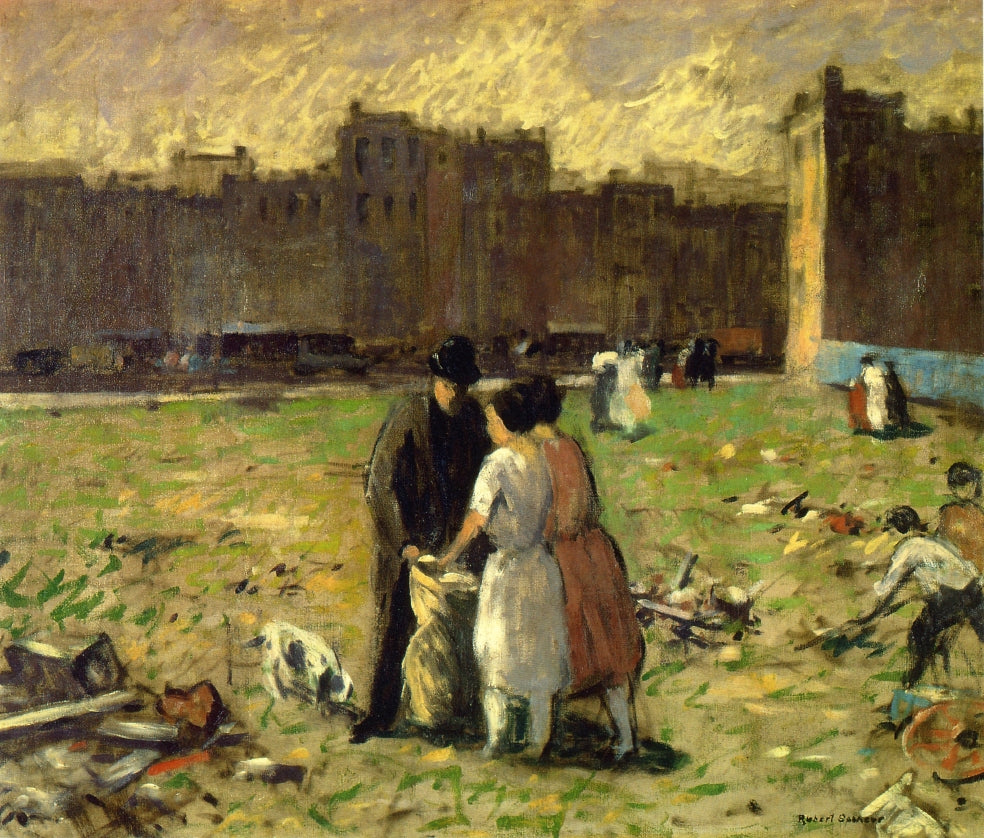 Vacant Lot, vintage artwork by Robert Spencer, 12x8" (A4) Poster
