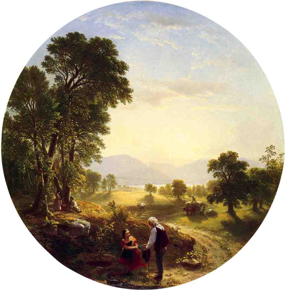 Hudson River Scene, vintage artwork by Asher Brown Durand, A3 (16x12") Poster Print