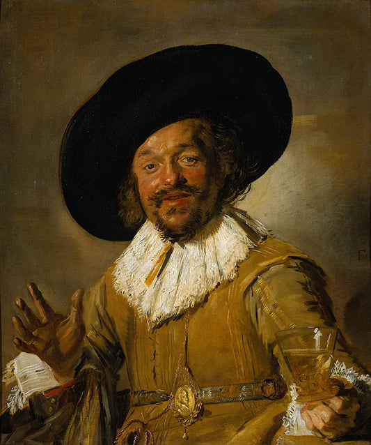 The Merry Drinker, vintage artwork by Frans Hals, 12x8" (A4) Poster