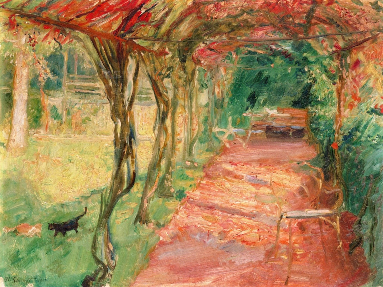 Under an Arbor by Max Slevogt,A3(16x12")Poster