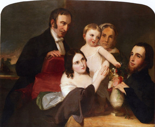 The Alexander Family Group Portrait, vintage artwork by Thomas Sully, 12x8" (A4) Poster