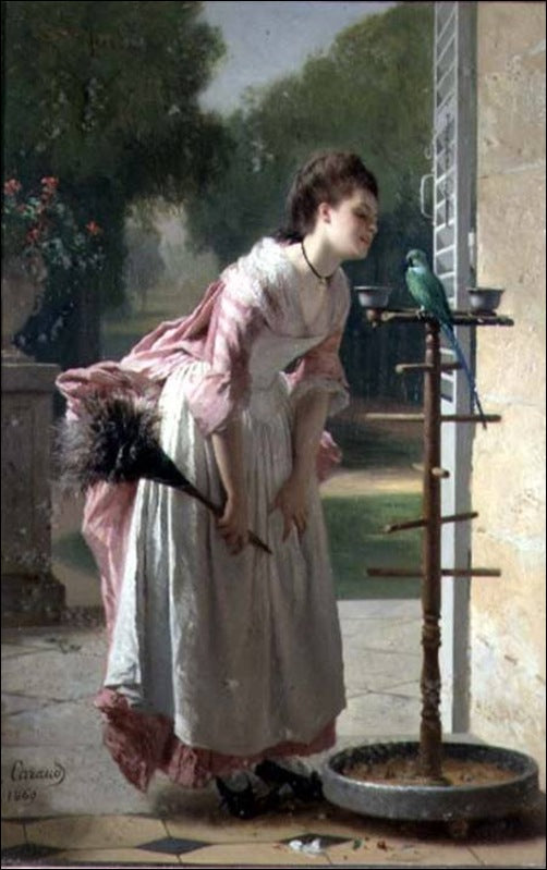 Feathered Friends, vintage artwork by Joseph Caraud, A3 (16x12") Poster Print