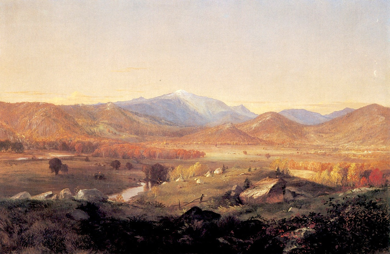 Mount Washington, New Hampshire, vintage artwork by Thomas Hiram Hotchkiss, 12x8" (A4) Poster