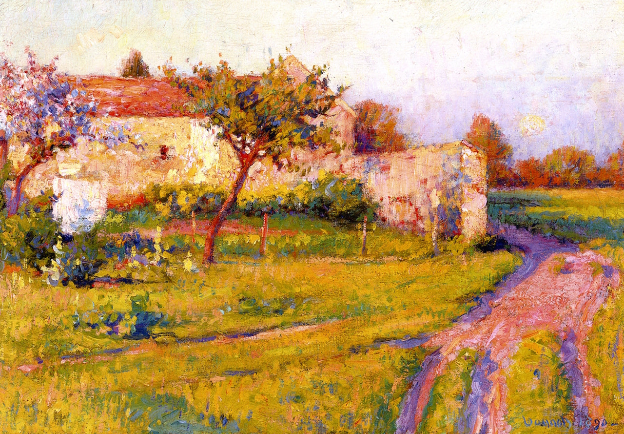 Spring in France, vintage artwork by Robert Vonnoh, 12x8" (A4) Poster