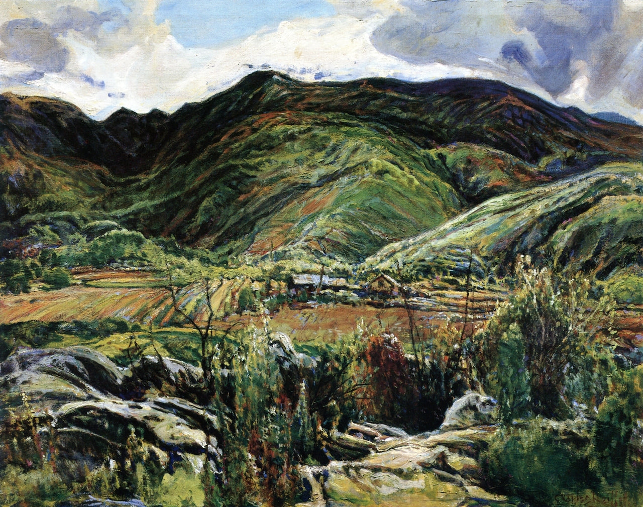 Mountain Ranch after the Rain by Charles Reiffel,A3(16x12")Poster
