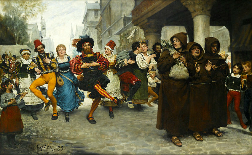 A Day of Celebration, vintage artwork by Jules-Arsène Garnier, 12x8" (A4) Poster