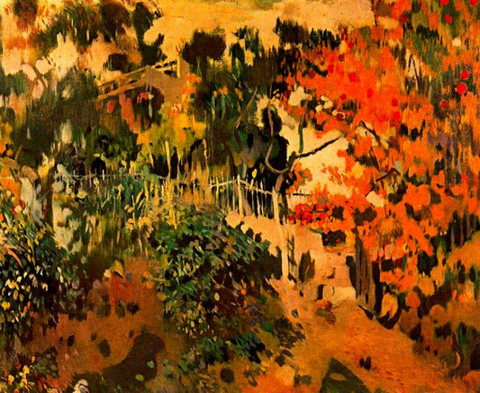 Jardín. Reus, vintage artwork by Joaquin Mir  Trinxet, 12x8" (A4) Poster