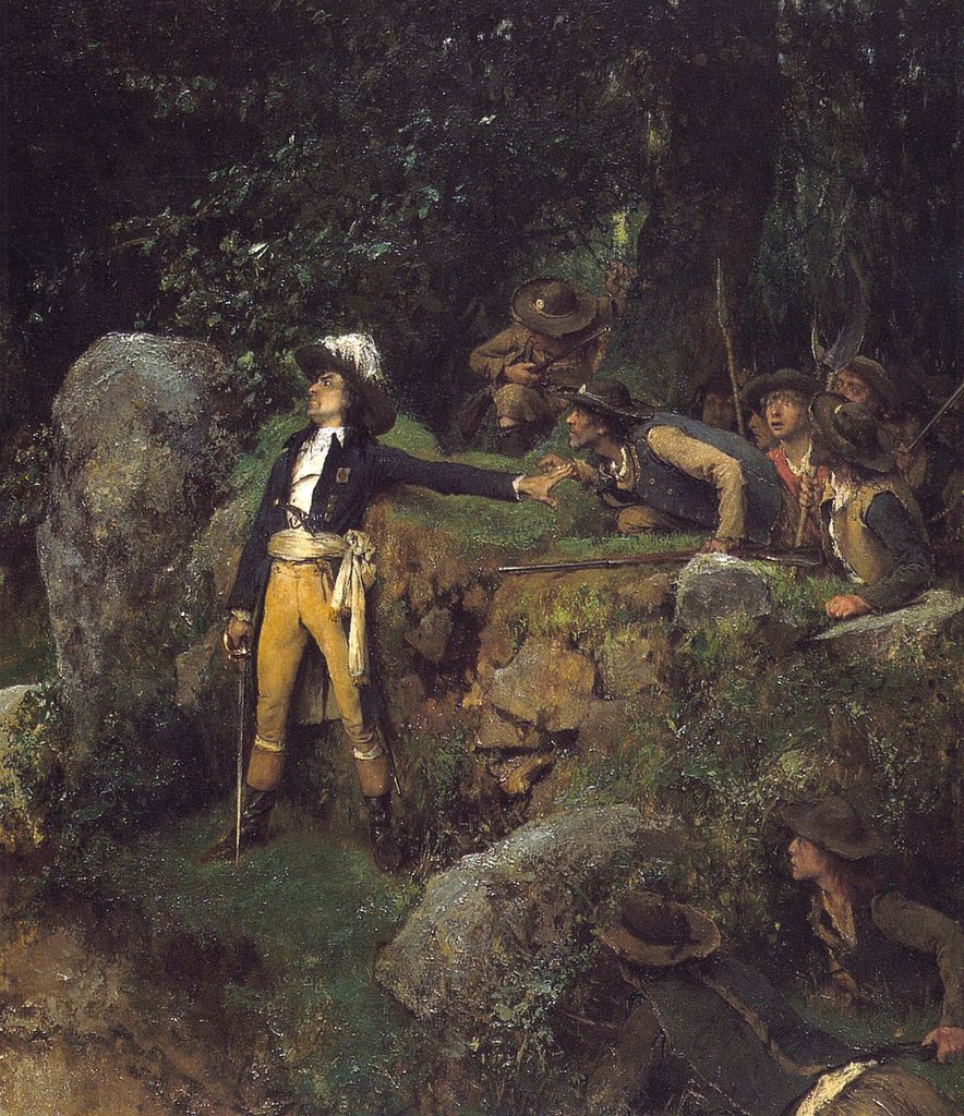 Chouans in Ambush, vintage artwork by Évariste Carpentier, 12x8" (A4) Poster