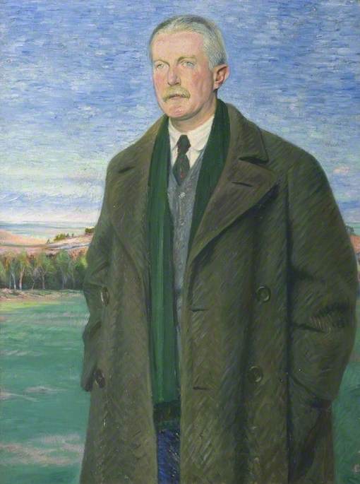 Sir Ernest Debenham, vintage artwork by Sir William Rothenstein, 12x8" (A4) Poster