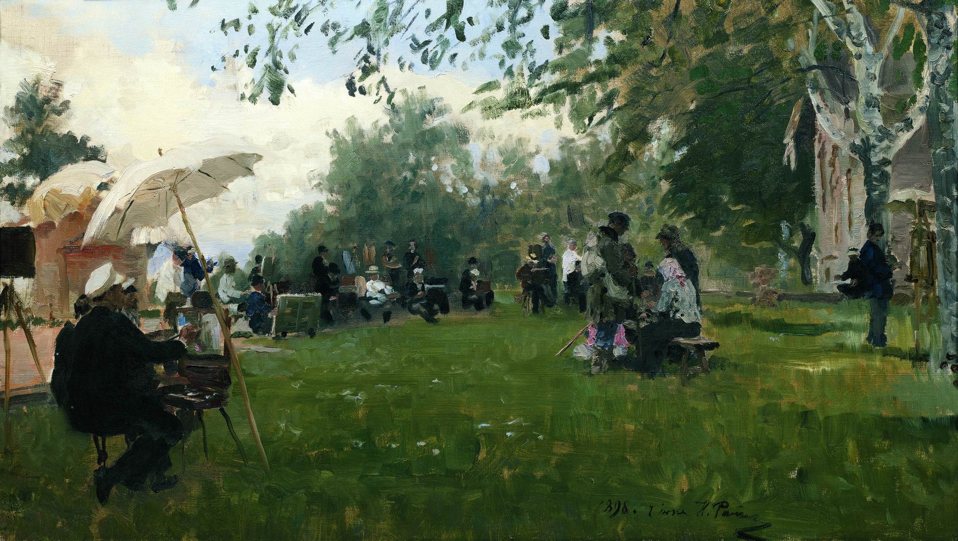 At the Dacha, vintage artwork by Ilia Efimovich Repin, 12x8" (A4) Poster