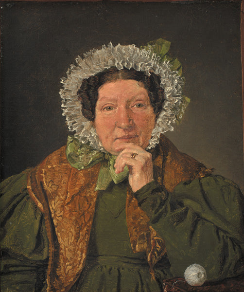 Portrait of the Artist’s Mother Cecelia Margrethe Købke, nee Patersen, vintage artwork by Christen Købke, A3 (16x12") Poster Print