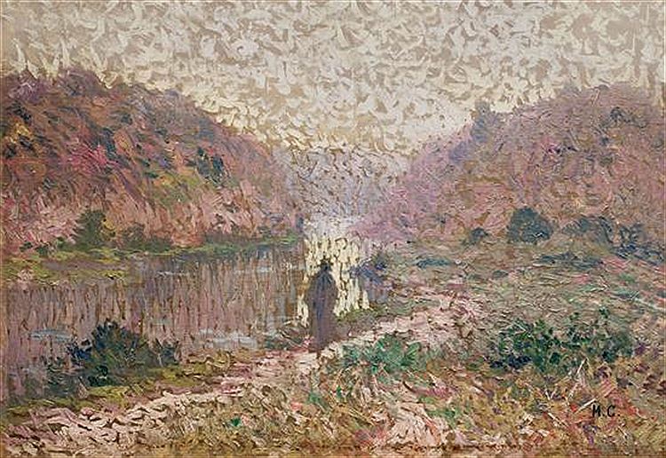Banks of a River, vintage artwork by Maurice Chabas, 12x8" (A4) Poster