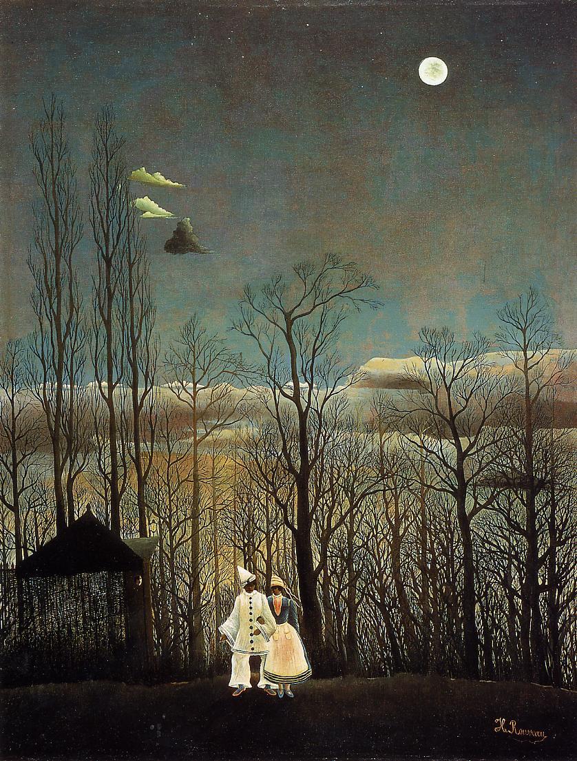 A Carnival Evening, vintage artwork by Henri Rousseau, 12x8" (A4) Poster