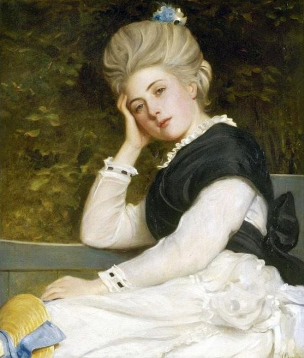 Sylvia Grey, vintage artwork by Philip Hermogenes Calderon, 12x8" (A4) Poster