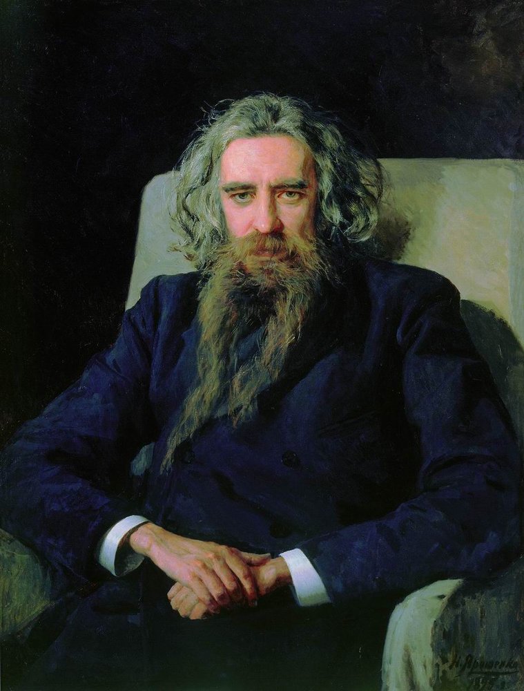 Portrait of Philosopher Vladimir Solovyov, vintage artwork by Nikolai Aleksandrovich Yaroshenko, 12x8" (A4) Poster