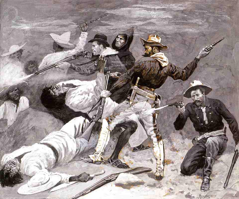 The Fight in the Canyon by Frederic Remington,A3(16x12")Poster