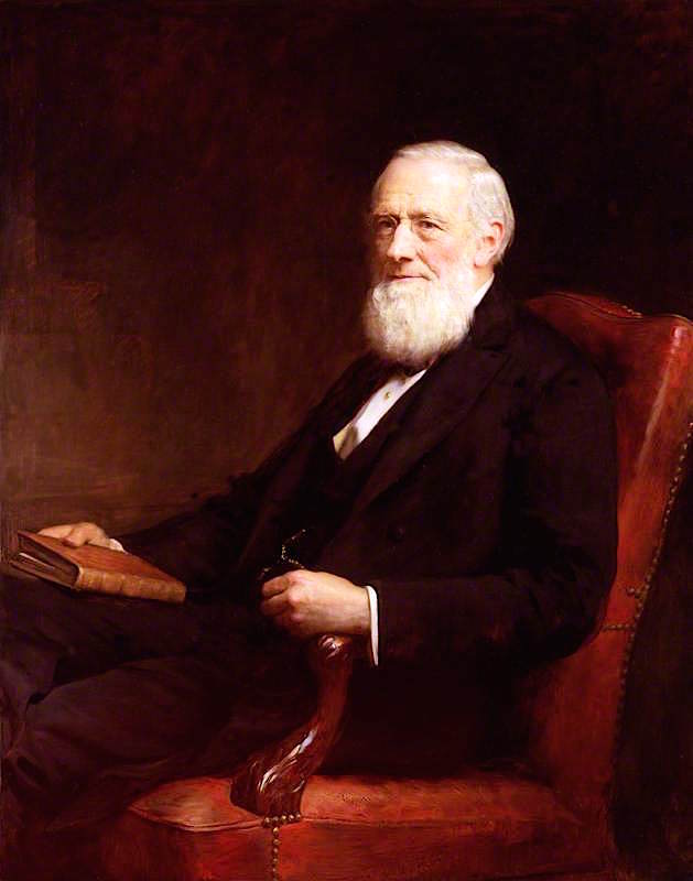 Sir Isaac Pitman (posthumous portrait), vintage artwork by Arthur Stockdale Cope, 12x8" (A4) Poster