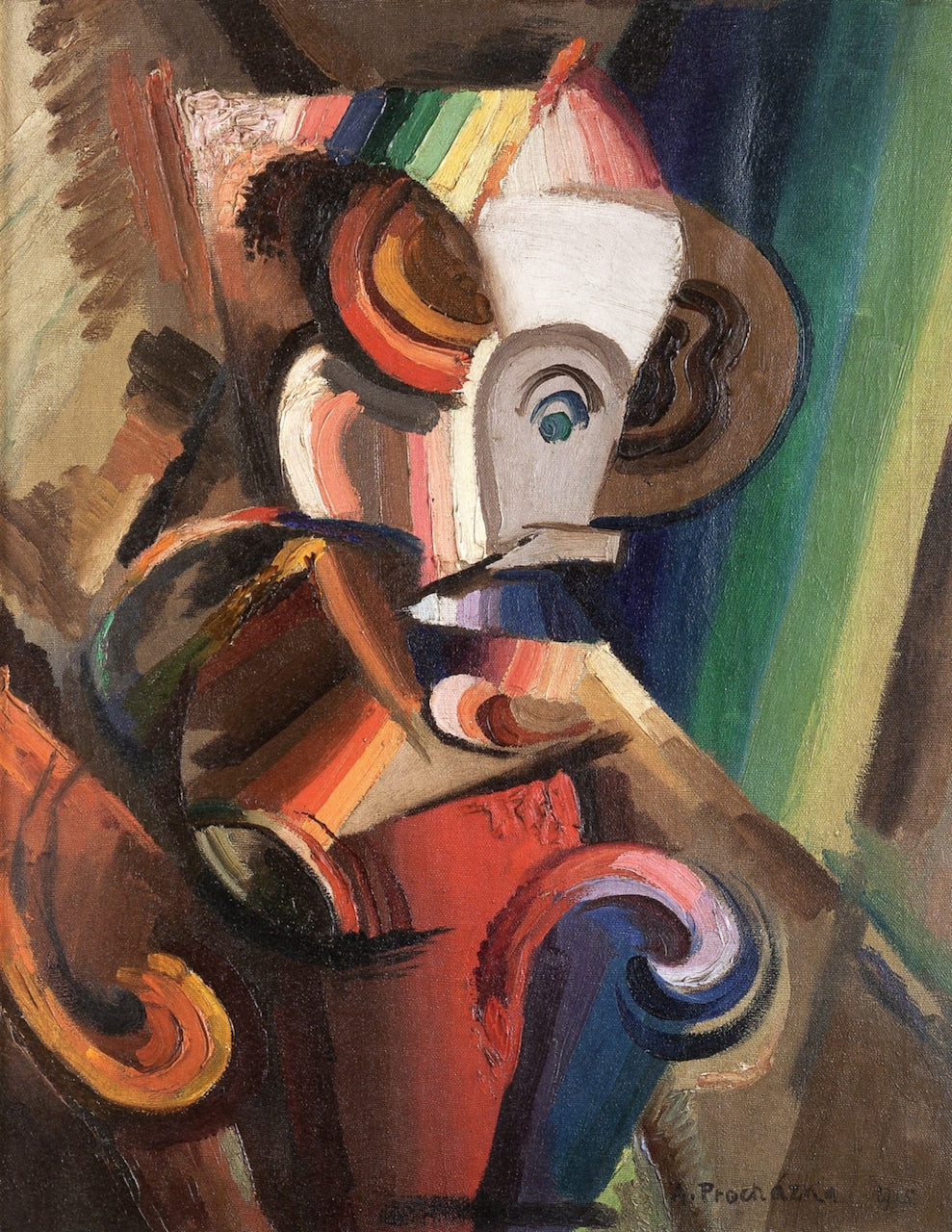 Bust of a Girl by Antonín Procházka,16x12(A3) Poster