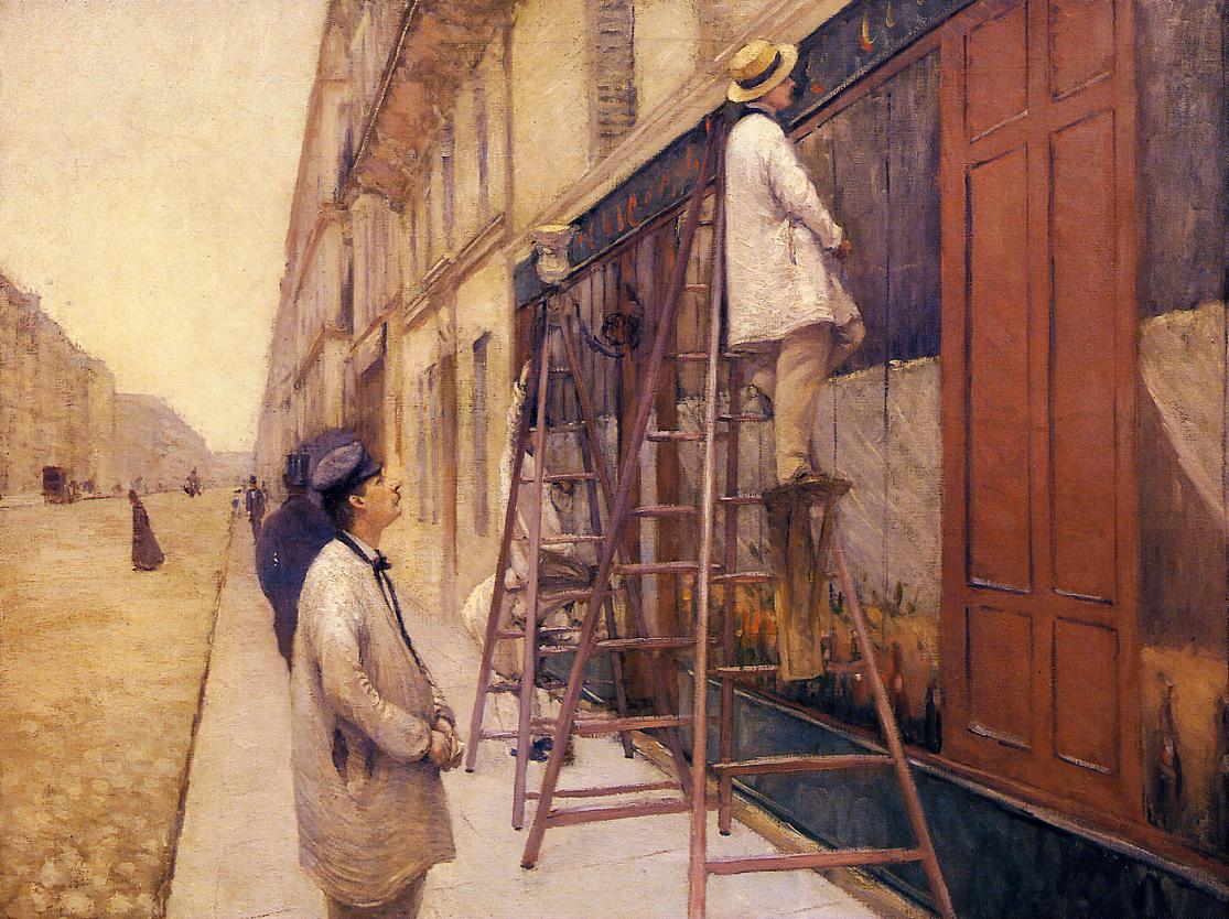 The House Painters, vintage artwork by Gustave Caillebotte, 12x8" (A4) Poster