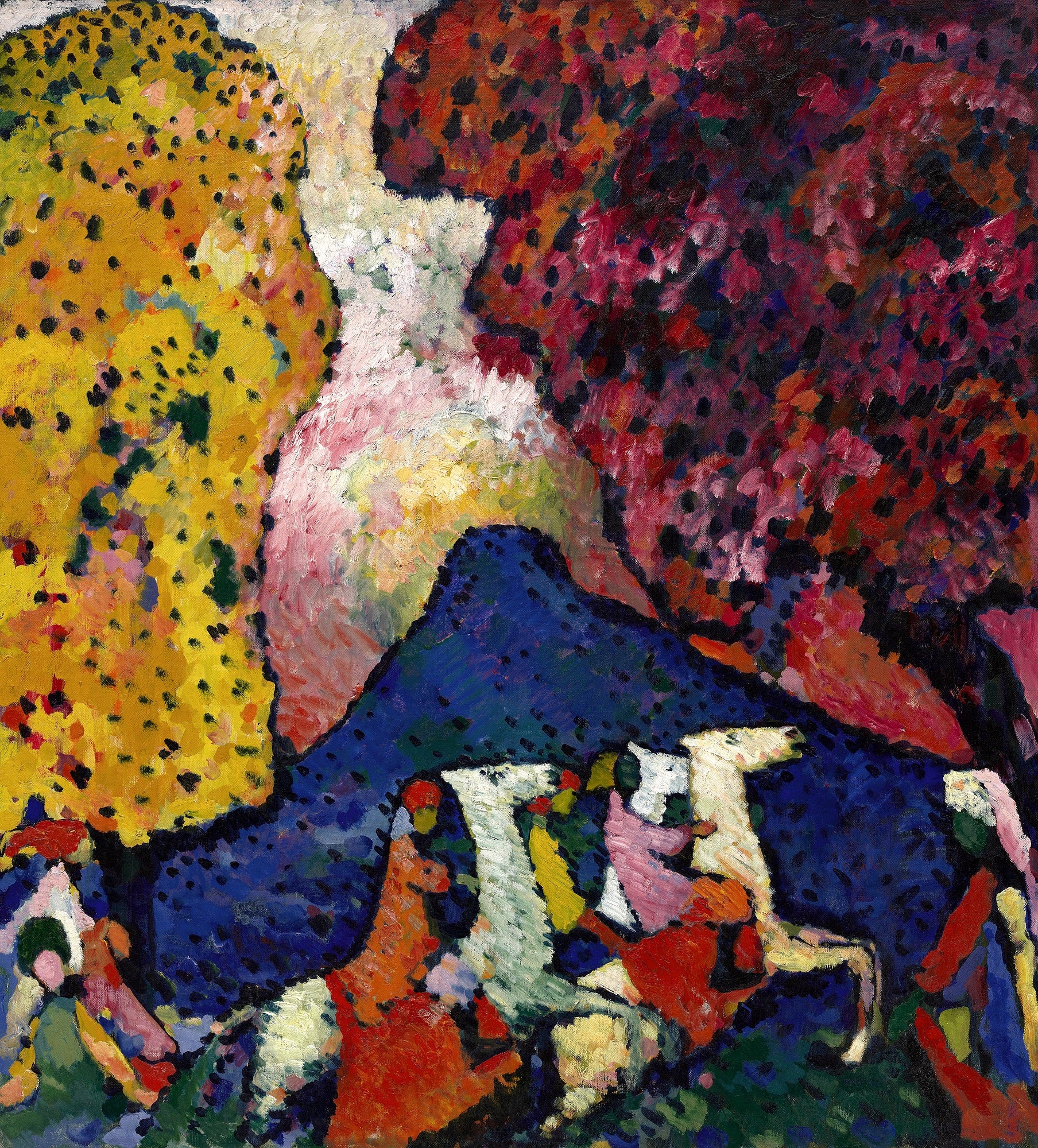 Blue Mountain, vintage artwork by Wassily Kandinsky, 12x8" (A4) Poster