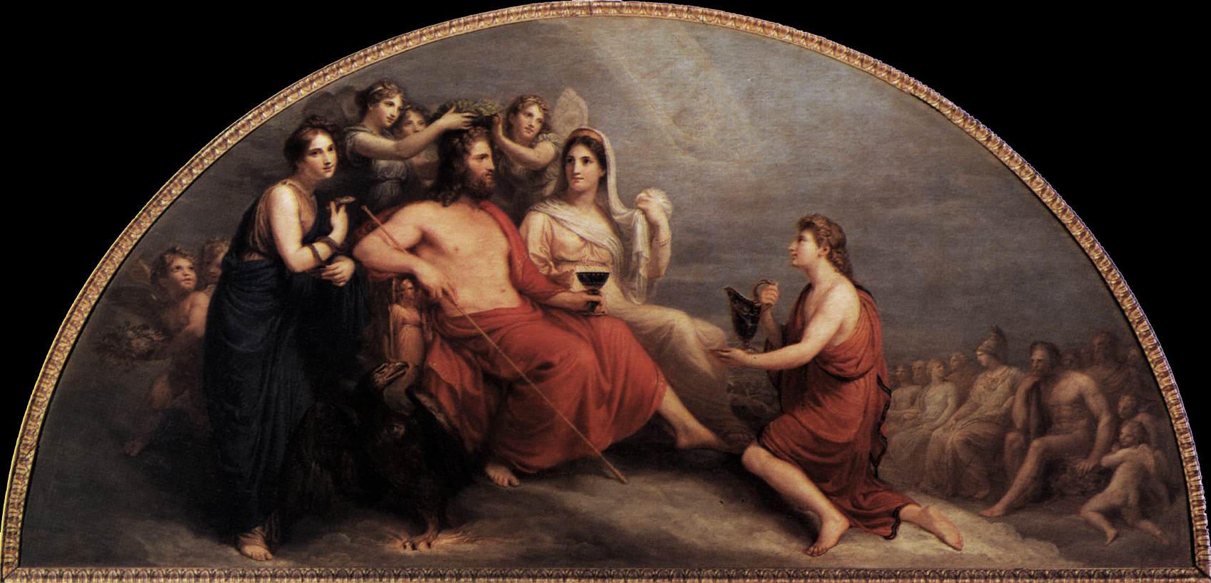 The Olympus, vintage artwork by Andrea Appiani, 12x8" (A4) Poster