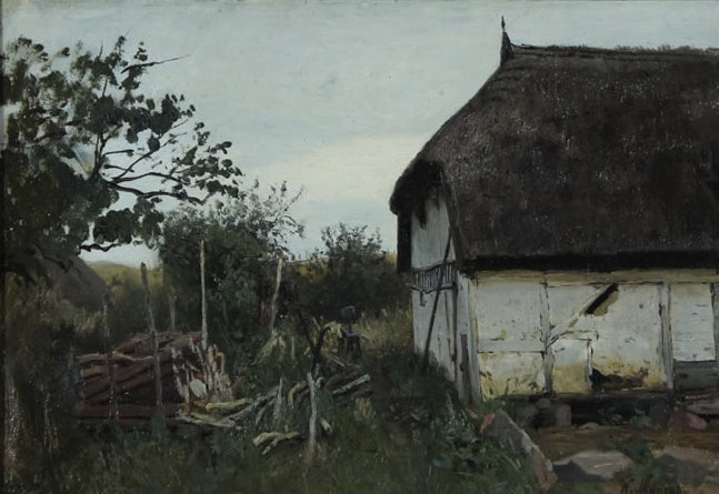 Farmstead, vintage artwork by Walter Moras, 12x8" (A4) Poster