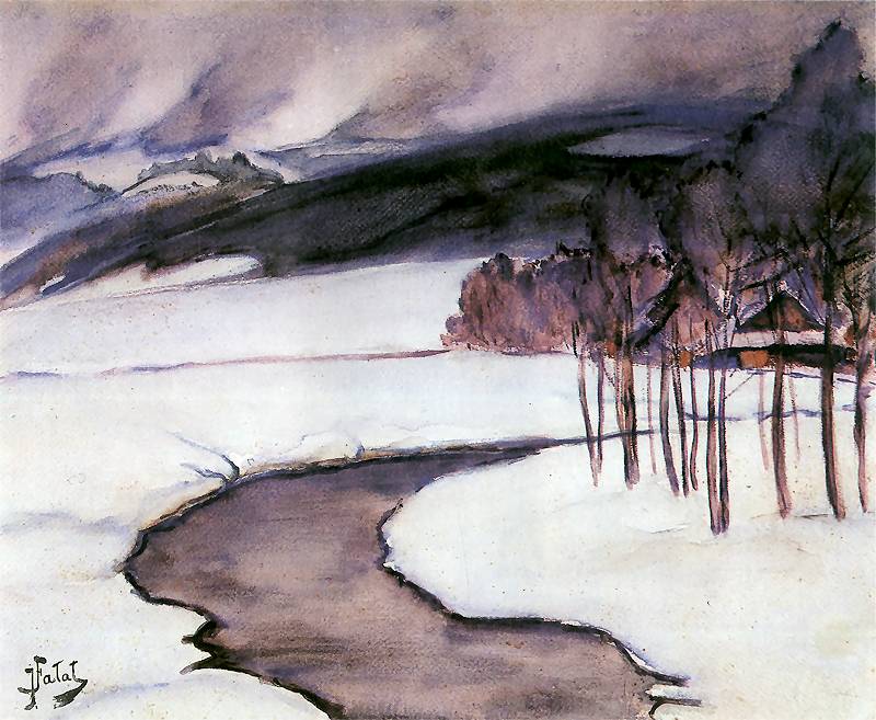 Winter Landscape from Bystra by Julian Falat,A3(16x12")Poster
