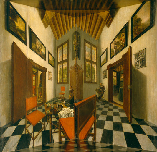 Perspective Box, vintage artwork by Pieter Janssens Elinga, 12x8" (A4) Poster