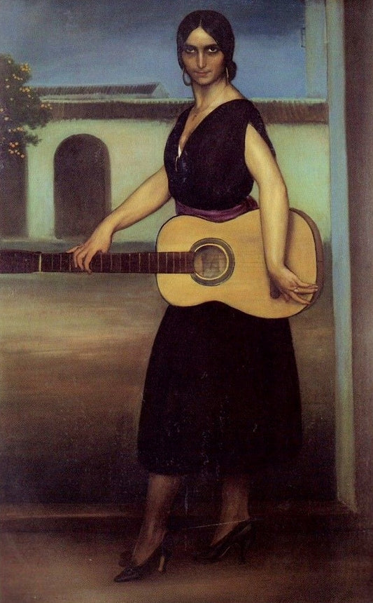Amarantina, vintage artwork by Julio Romero de Torres, 12x8" (A4) Poster
