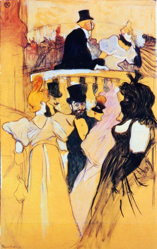 At the Opera Ball by Henri de Toulouse-Lautrec,A3(16x12")Poster