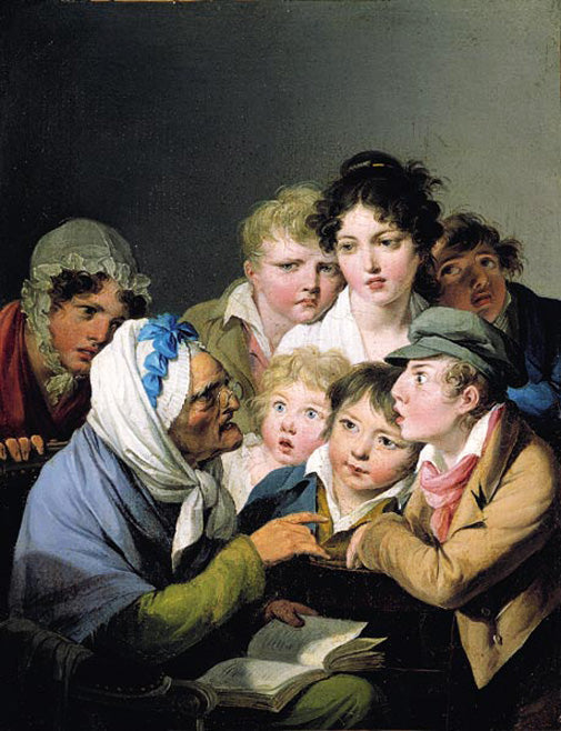 And the Ogre Ate Him Up!, vintage artwork by Louis-Leopold Boilly, 12x8" (A4) Poster