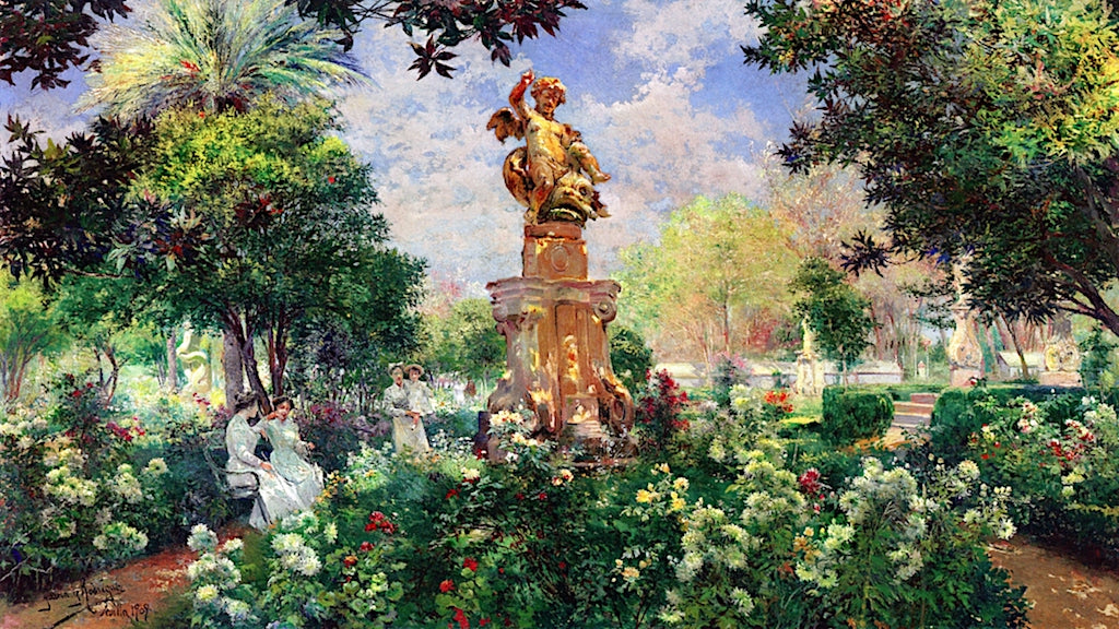In the Park, Seville by Manuel Garcia y Rodriguez,A3(16x12")Poster