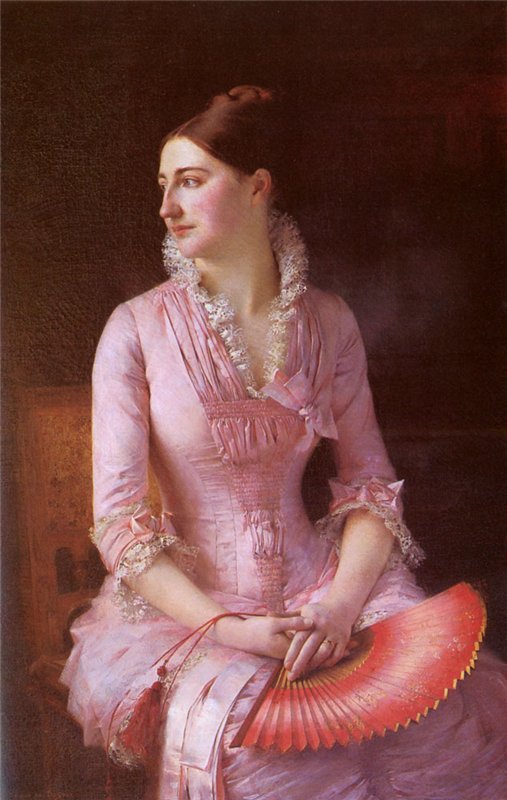 Portrait of Anne-Marie Dagnan by Gustave Courtois,A3(16x12")Poster