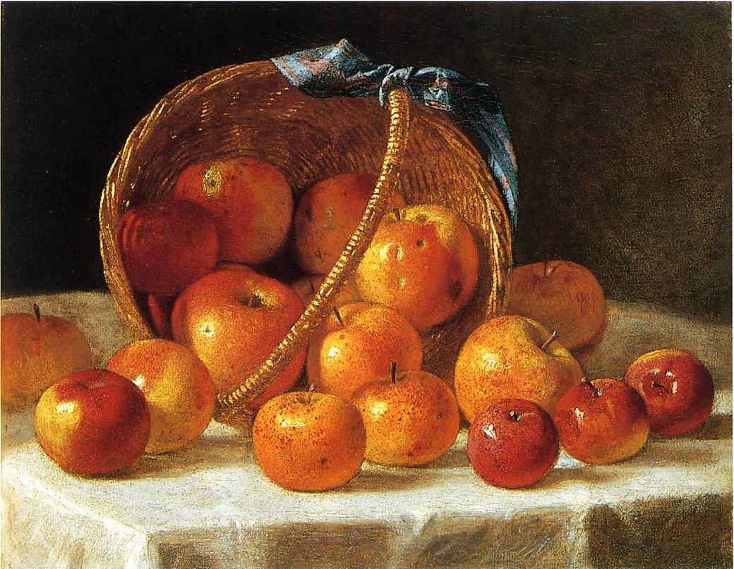 Basket of Apples, vintage artwork by John F. Francis, A3 (16x12") Poster Print