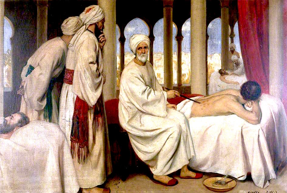 stering a Patient in the Hospital at Cordoba by Ernest Board,16x12(A3) Poster