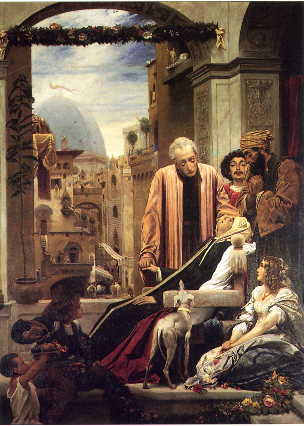 The Death of Brunelleschi, vintage artwork by Sir Frederic Lord Leighton, 12x8" (A4) Poster