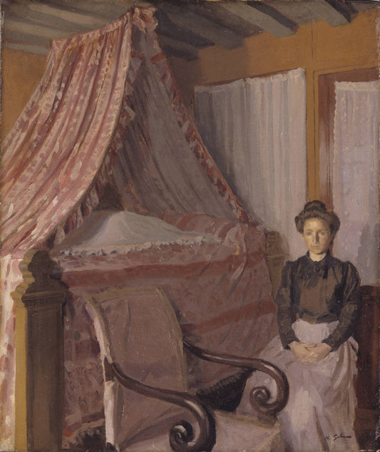French Interior, vintage artwork by Harold Gilman, 12x8" (A4) Poster